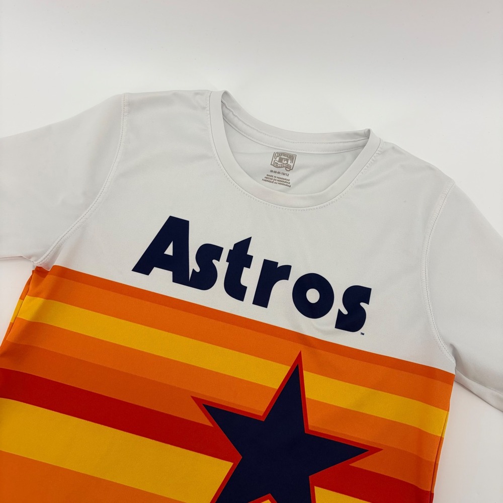 Houston Astros MLB Cooperstown Collection Jersey T-Shirt GEN2 Rainbow Youth M